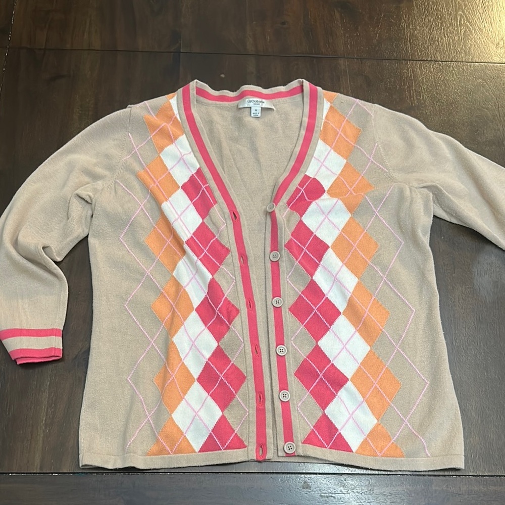 Women's Argyle Cardigan Sweater